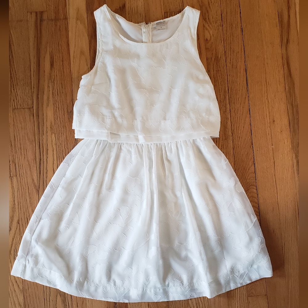 LC Lauren Conrad Disney Cinderella Collection White Embroidered Dress, Size 6